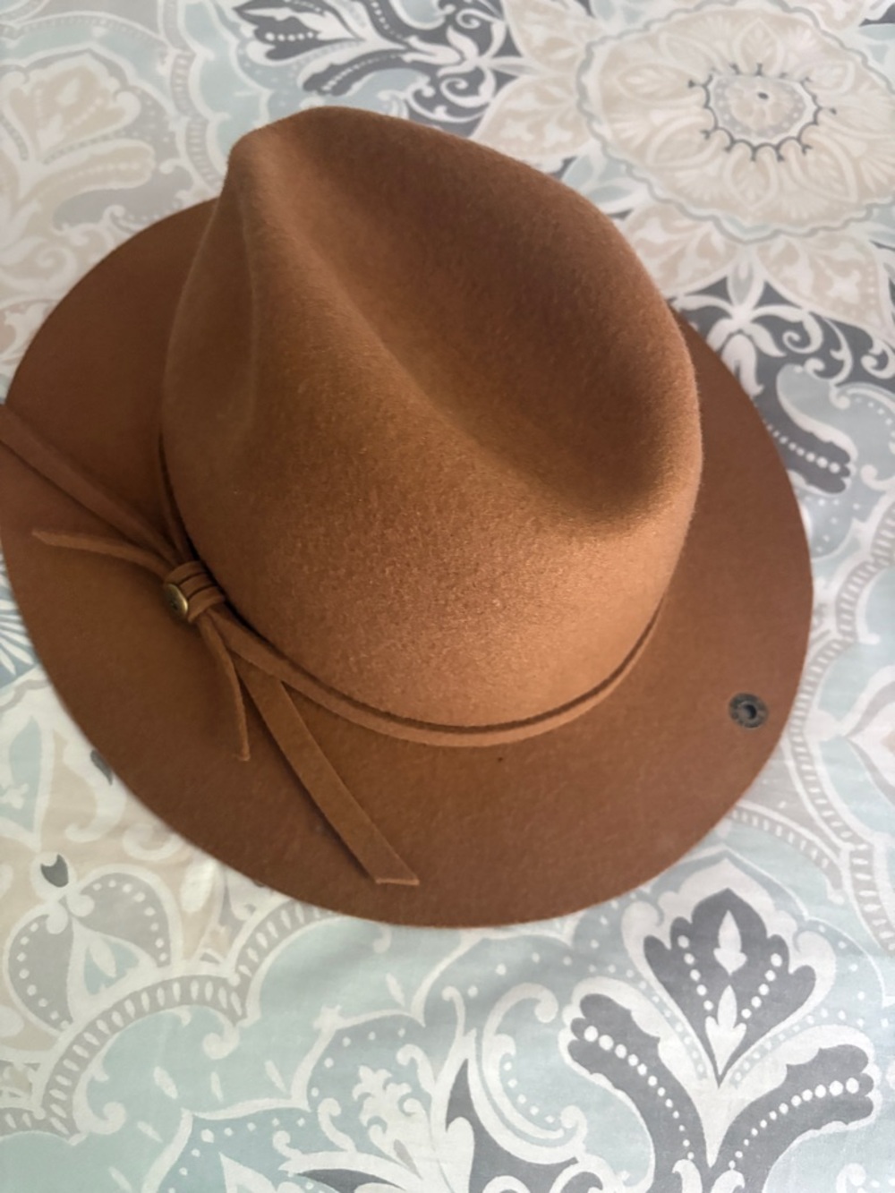 Peter Grimm Chestnut Brown Felt Fedora with Tied Band